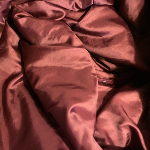 Style Co Faux-Fur Hoodie Jacket Wine Sz L/XL - Picture 3 of 6